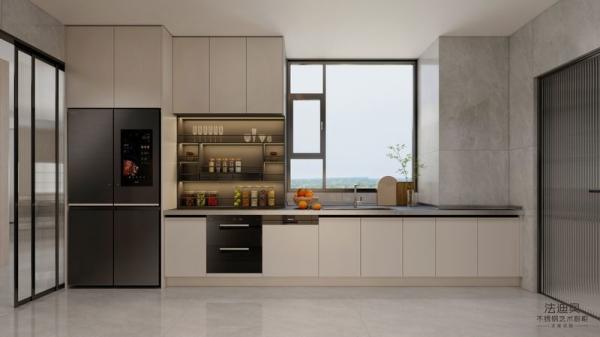 Armoire de cuisine moderne en acier inoxydable