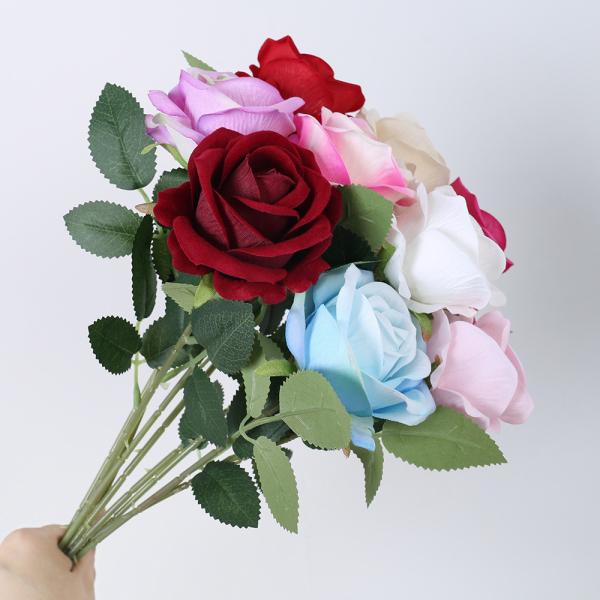 Artificial rose, single-headed small pearl rose, home photo studio photography prop, artificial flower, Valentine's Day bestseller