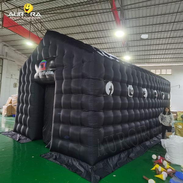 Custom Size Inflatable Club Tent Disco Lighting Music Bar Party Inflatable Cube Tent