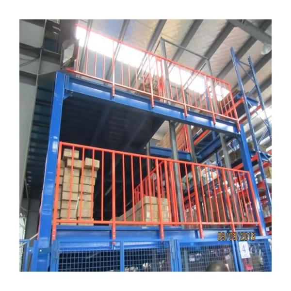 Customized Industrial Steel Platform Racking With Stairs Handrails