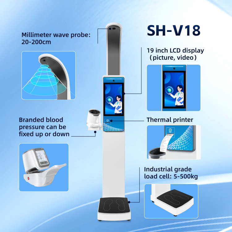Height and Weight All-in-one Machine, Can Measure Height, Weight, and Blood Pressure, Blood Pressure Monitor All-in-one Machine