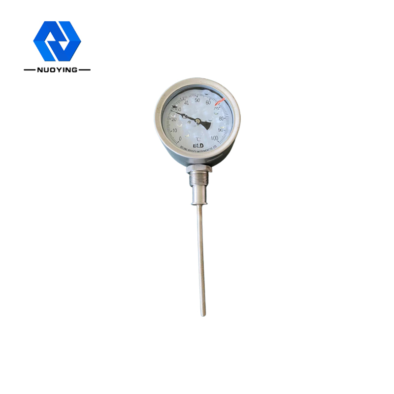 Hydraulic Oil SS Bimetallic Dial Thermometer 150mm Thread Connection