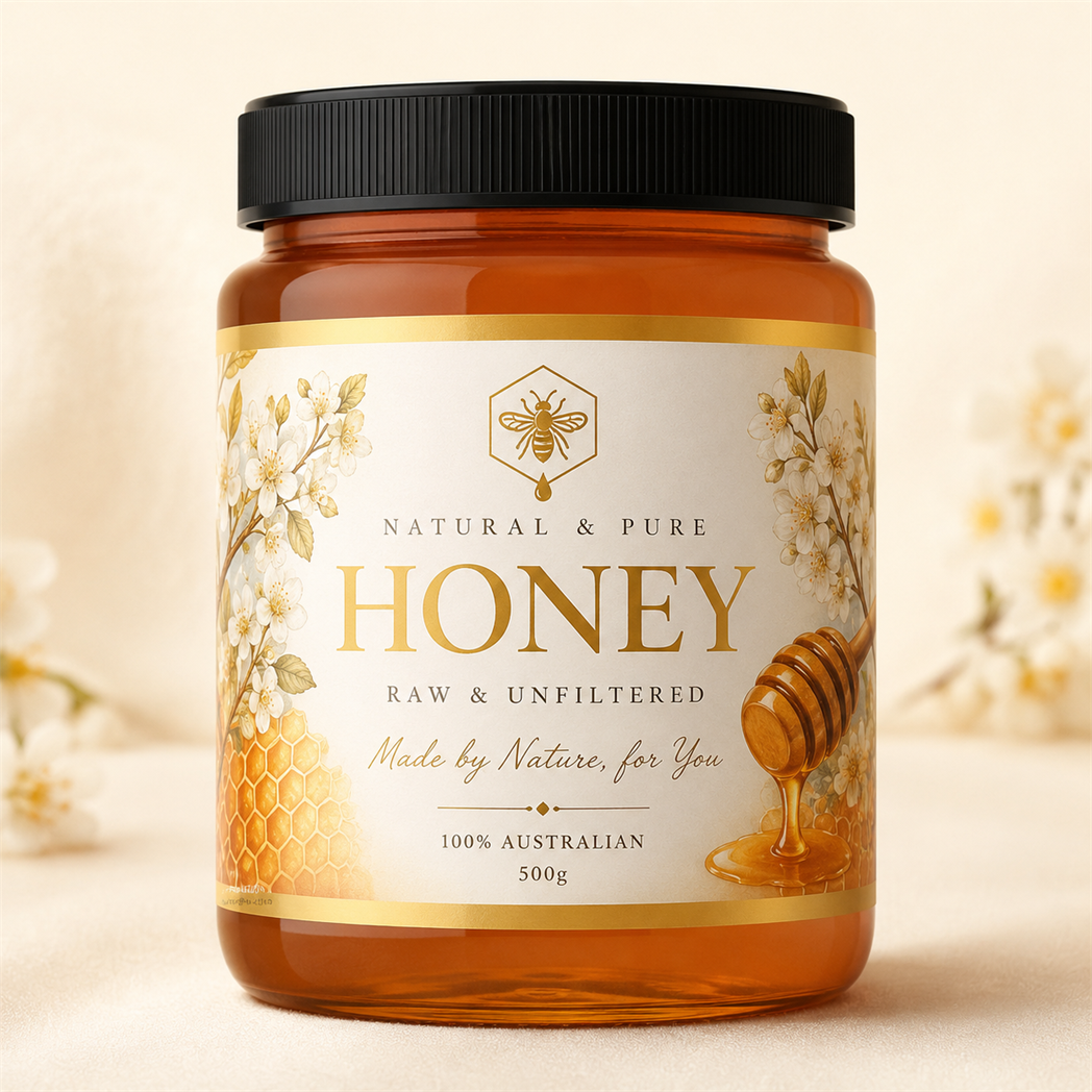 Custom Printing Honey Glass Jars Label Non Residue Sticker Die Cut Label Adhesive Waterproof logo Bottle Jar Food Labels