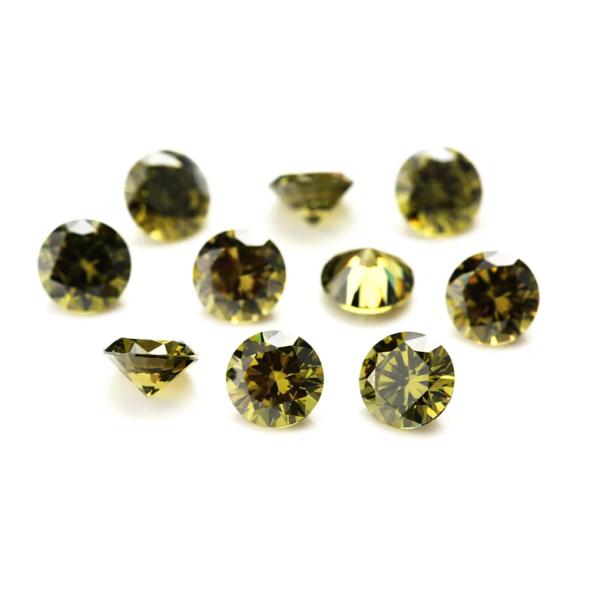 Wholesale 3A Colors CZ Stones Round Cut 3.0mm-9.0mm Cubic Loose Moissanite Diamond For Silver Jewelry