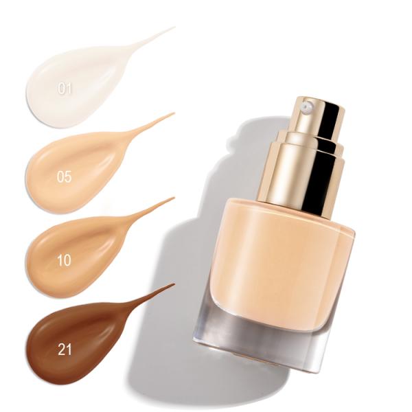 Vente à chaud Fondation liquide crémeuse Fondation mate Fondation liquide couverture complète