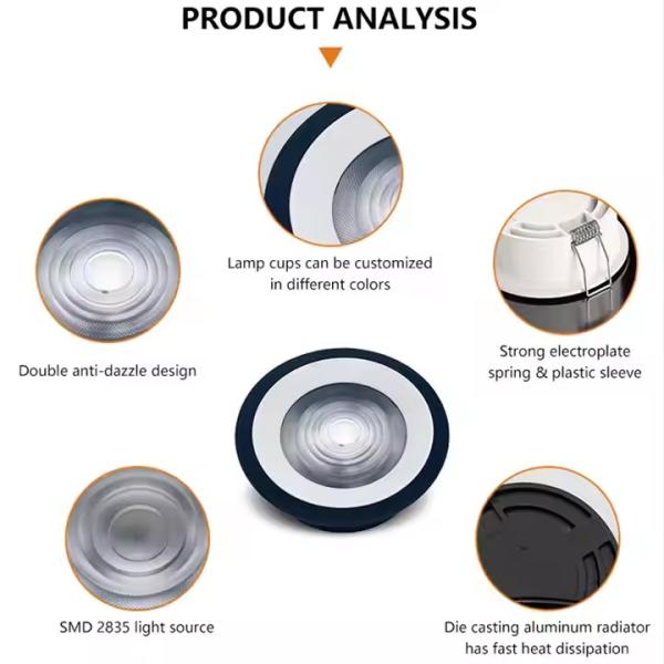 Front Replace Bulb White Adjustable Spotlight , Anti Glare LED Downlights For Residence