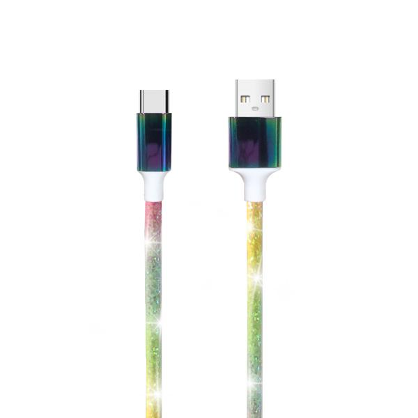 1m Length C-C20V3A 60W Max C-L 9V3A 27W Max Glowing Data Cable Metal Shell Leather Wrap for Elegant Durability