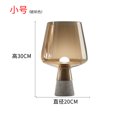 Cement Table Lamp Modern Glass Table Lamps For Living Room Bedroom Study Desk Light(WH-MTB-12)