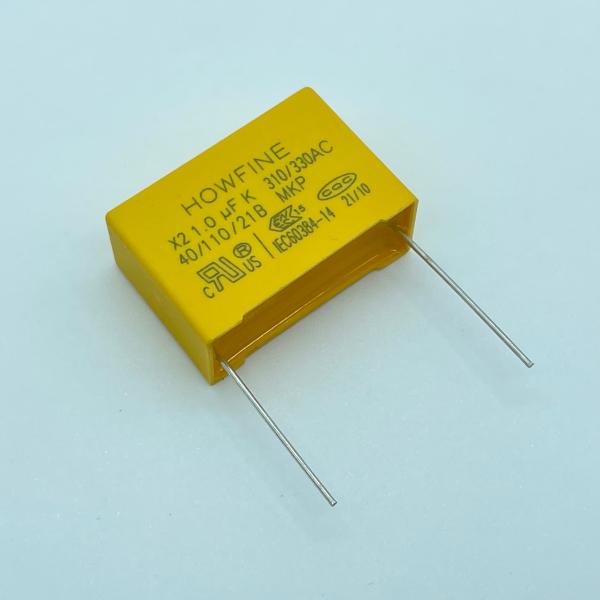 Heatproof Pitch 22.5mm X2 Safety Capacitor Fire Retardant Yellow Color