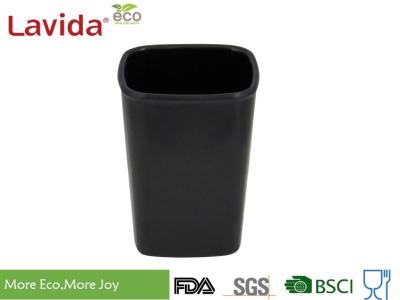 Black Home Use Melamine Coffee Mugs , Food Grade Ceramic Coffee Cup Square 300ml
