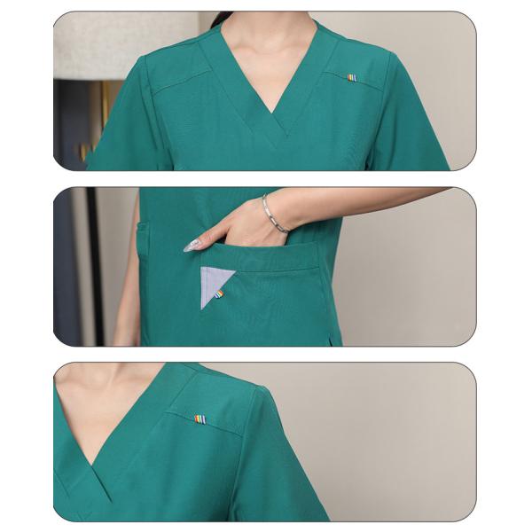 Estilos personalizados Estiramiento Uniforme Escrubs Vendedores para el género Unisex Escrubs médicos