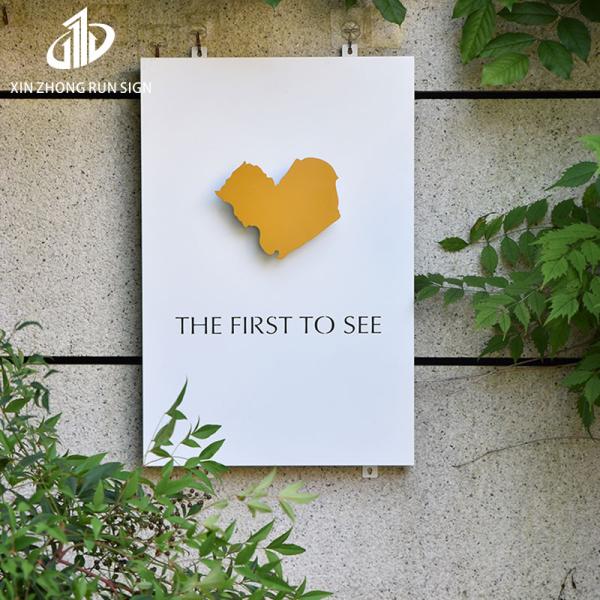 Wholesale Restaurant Outdoor Signs Stainless Steel Led  Hollow Out Light Box