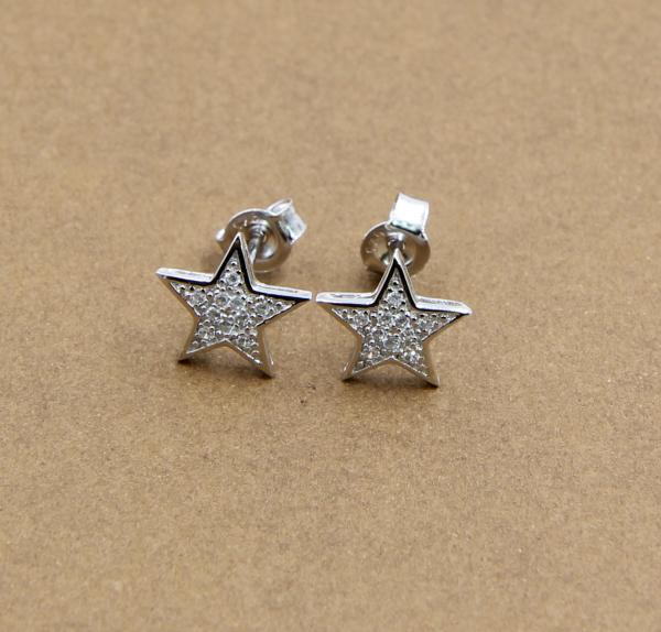 Star Earring Stud Twinkling Star 925 Sterling Silver Stud Earrings For Everyday Glamour Real Sterling Silver Earrings
