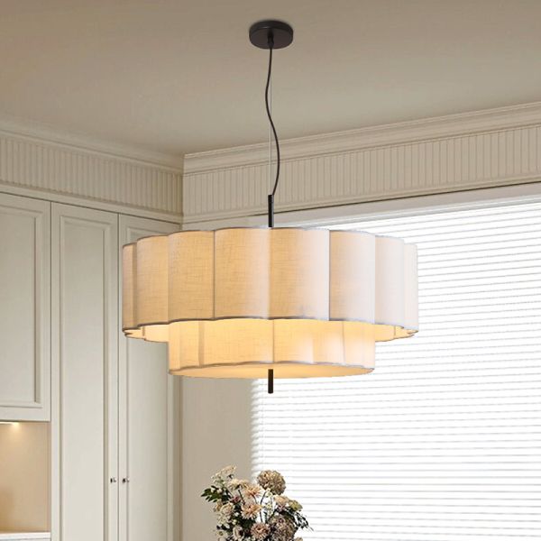 Indoor Lighting Fixtures Home Pendant Lights Retro Wabi Sabi Fabric Chandeliers (WH-VP-302)