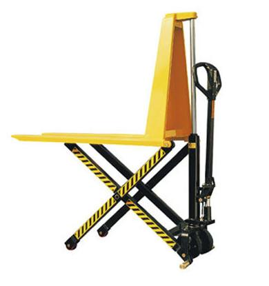 O aço amarelo da cor Scissor o caminhão de pálete da mão do elevador, caminhão de elevador hidráulico manual do Straddle do empilhador