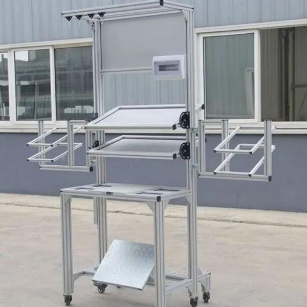 Supply Aluminum Alloy Workbench Manufacturers Aluminum Profile Workbench For Material Sorting