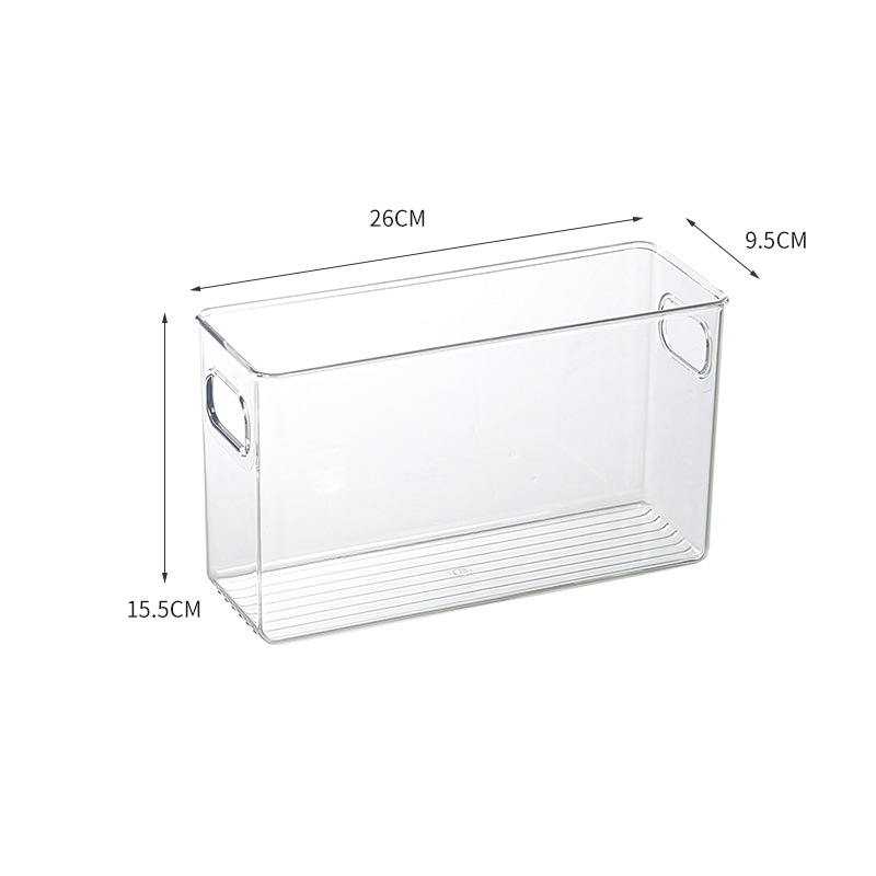Premium Fridge Organizer  Food Grade Plastic Large Capacity Clear Bins for Refrigerator Storage Kitchen Cabinet Organizer