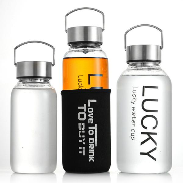 Customized Logo sports Glass Drinking Bottles 32 Oz For Water Drinking