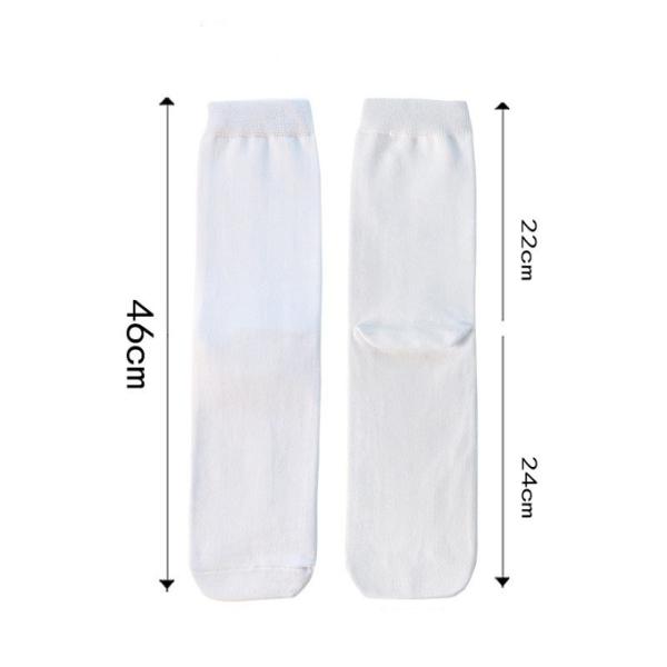 Blank Polyester White Sublimation Socks For Customized Photos Printing