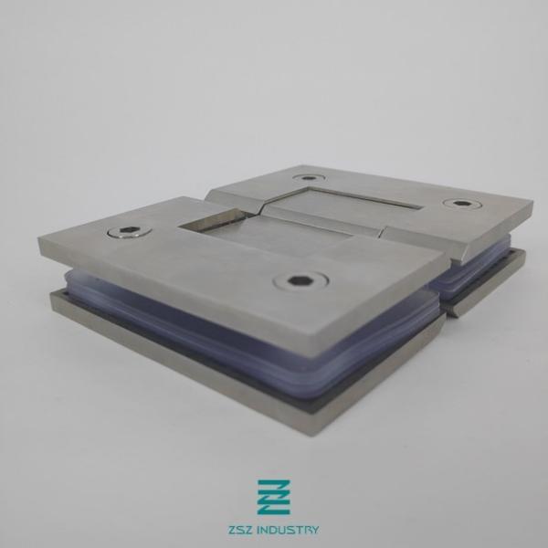 Glass To Glass Stainless Steel Glass Door Hinges Flat Shape W55mm X H90mm