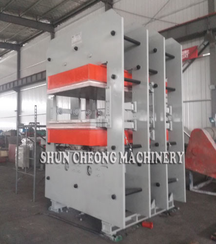 Hydraulic Rubber Vulcanizing Press Machine with Automatic Pull-Push Device PLC Control and Customizable Plate Size