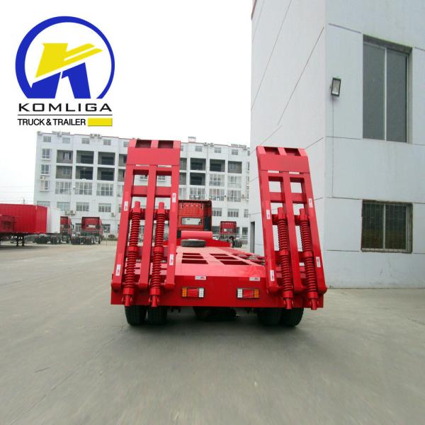 40-60tons 2-3axles Excavator Truck Semi Lowboy Low Bed Semi Trailer for and Transport