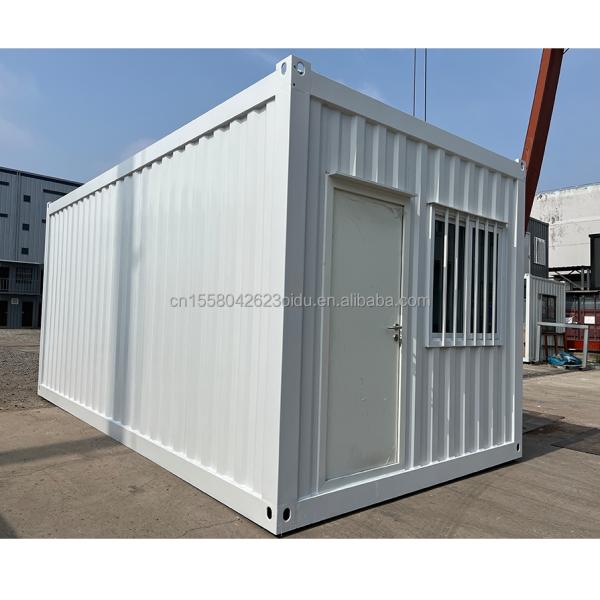 20 FT Modern Prefabricated Steel Garage with Sandwich Panel Door Aluminum Alloy Windows Easy-to-Assemble Flat Pack Warehouse
