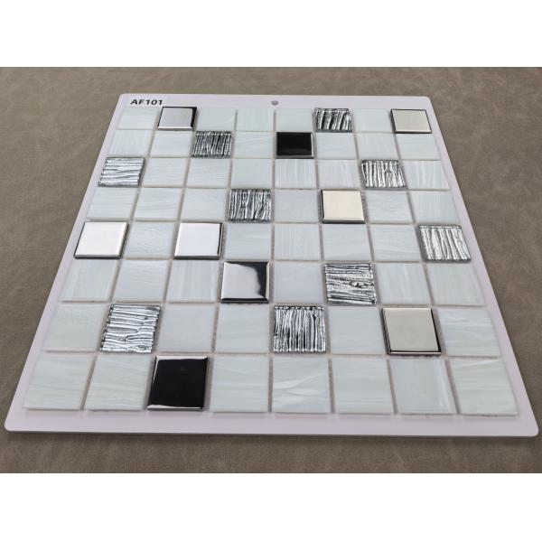 304x304mm Pared interior de vidrio Piscina mosaicos para decoración y proyecto