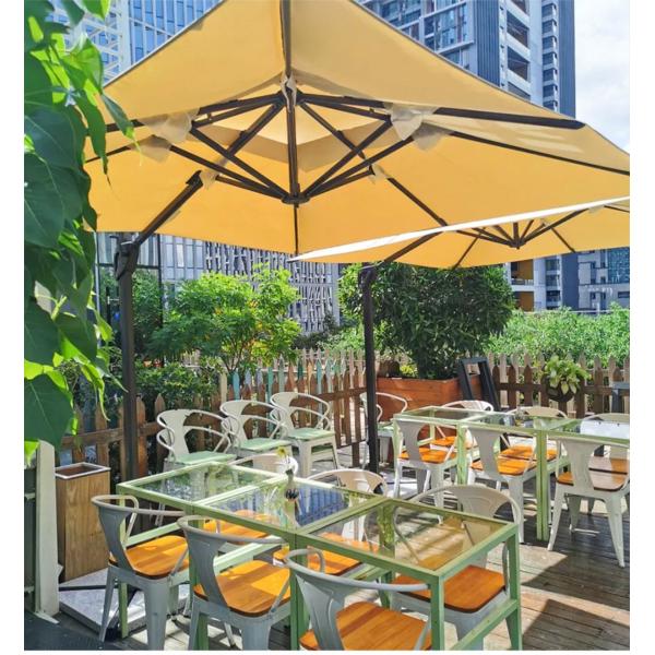 Waterproof Polyester Fabric Heavy Duty Commercial Parasol 3m Patio Umbrella