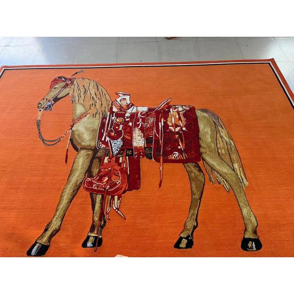 Handmade Turkish Silk Marine Carpet with Customized Trellis Pattern and Craftsmanship