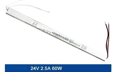Ultra Thin 2.5A 24V 60W Neon Sign Power Supply IP20 LED Module Transformer
