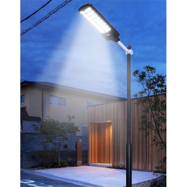 2500Lm Black Solar Garden Street Lamp Smd5730 With IP65 Waterproof For Outdoor
