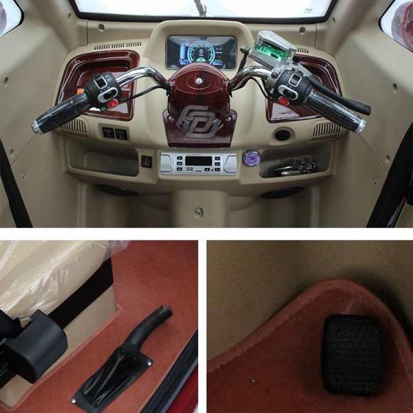 Permanent Magnet DC 1500W Passenger Electric Tricycle