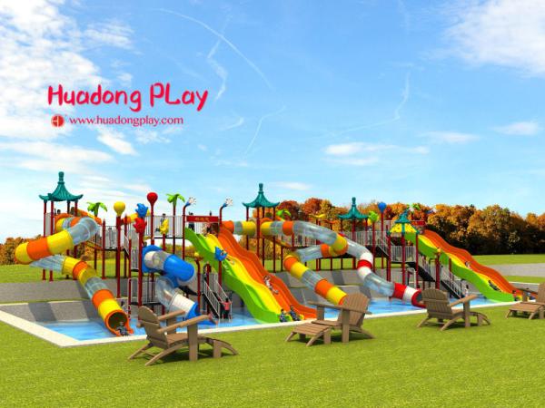 Adventurous Water Park Playground Equipment 2900*1020*710cm 100 CBM