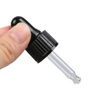 18/410 compte-gouttes en plastique 5ml 3ml d'huile a nervuré la pipette à ampoule en verre de trayon de silicium de fermeture