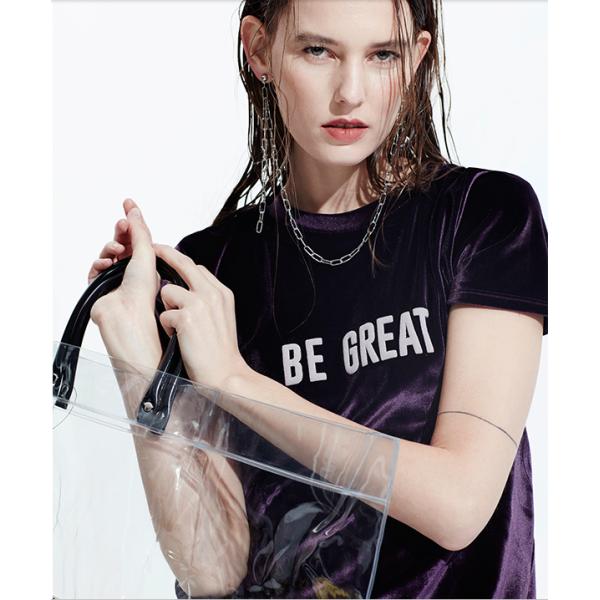 2019 New Arrival Summer Velvet Clothing T Shirt For Women