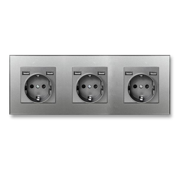 EU Standard USB Wall Socket 3500W Electric Sockets With Usb Mounting Bottom Box