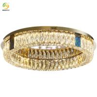 K9 Crystal Led Ceiling Light Self de luxe nordique a contenu la bande de lumière de deux couleurs