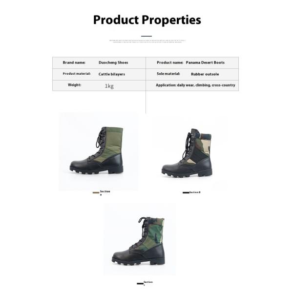 High Quality Men's Tactical Work Boots Black Combat Boots For Motorcycle Hiking Defense Shoes