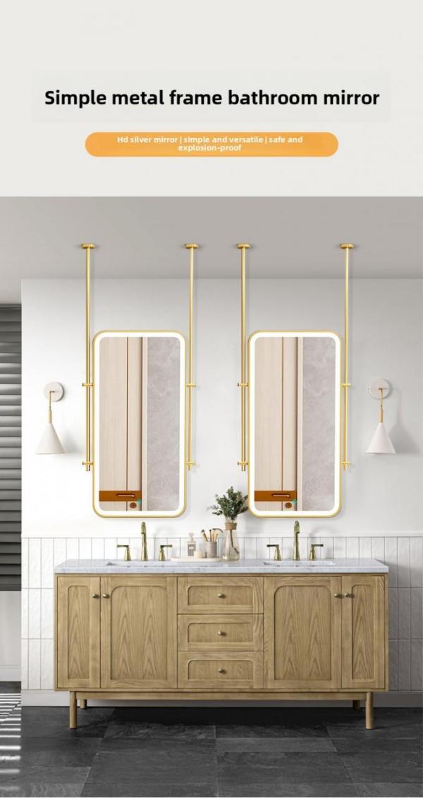 Custom Creative Rectangle Stainless Steel Hanging Rod Modern Touch Switch Smart Hotel Homestay Ceiling Decoration Modern