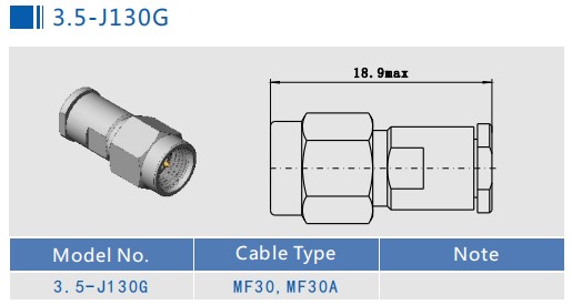 нержавеющая сталь 14.5мм Макс коаксиального соединителя РФ миллиметровой волны 3.5мм мужская