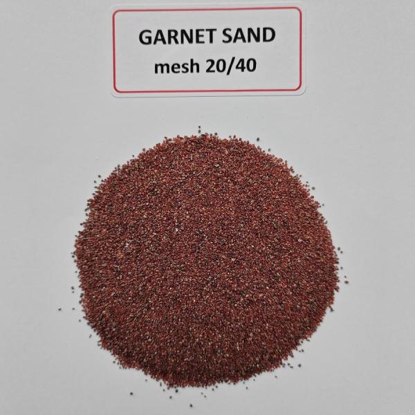 Garnet Sand mesh 20/40 Abrasive for Sandblasting: Natural Abrasive medium, Mohs 7.0-7.5, Sa2.5-3
