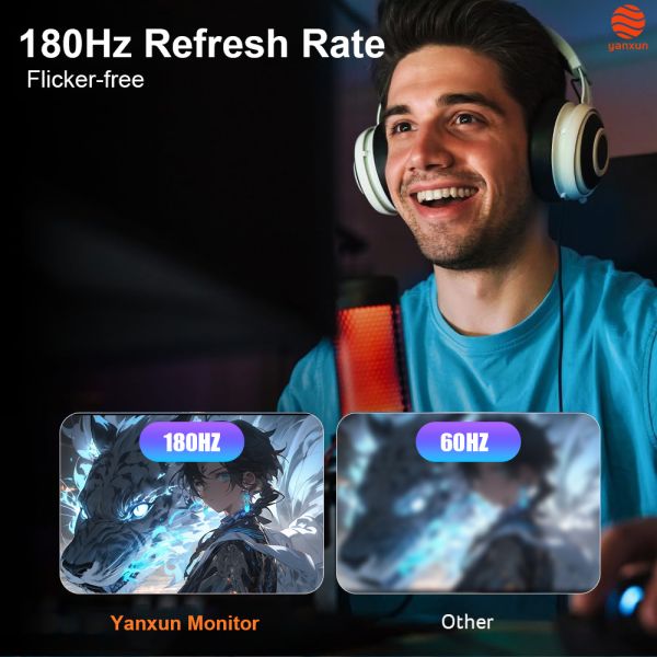 HDR 27 Inch Curved Monitor 1920x1080 180Hz IPS 1ms GTG 99 Percent sRGB FreeSync Compatible Eye Care Ring RGB Glow Sleek Contours Gaming Screen