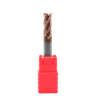 4mm Dia 4*10*4*50 TiAISiN Coated 4 Flat Flutes Carbide Square End Mill For Carbon Steel Alloy Steel Cast Iron