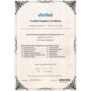 Hunan Ruida Heavy-duty Machinery and Equipment Co., Ltd. Certifications