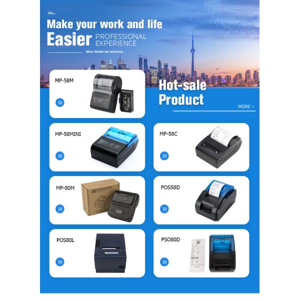 USB Blue tooth Interface Type 110mm Thermal Label Printer for Fast Shipping Label Printing