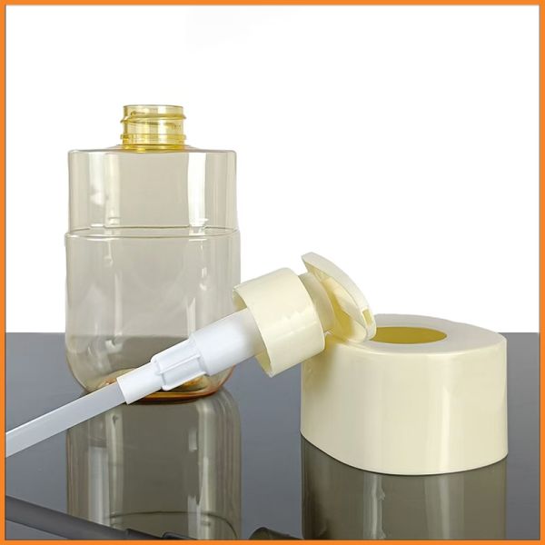Whole Set 300ml PET Lotion Bottle With High Quality Raw Material and Solid Shoulder Circle Support Color Spray and Silk Printing