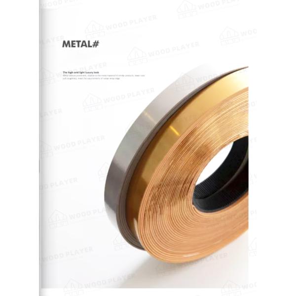 Bande en bois de bord de PVC de mélamine à haute brillance de bordure foncée