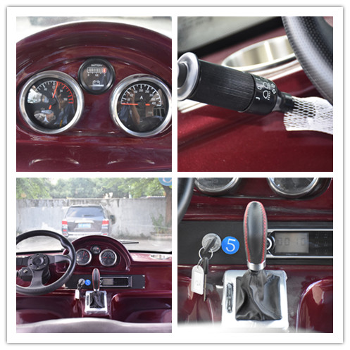 Vintage Electric Passenger Vehicle 8 Seater 48V DC Motor , Max Speed 30km/h