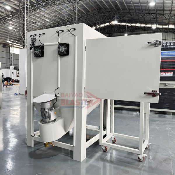 Wheel Hub Sandblasting Cabinet Turntable Manual Operating